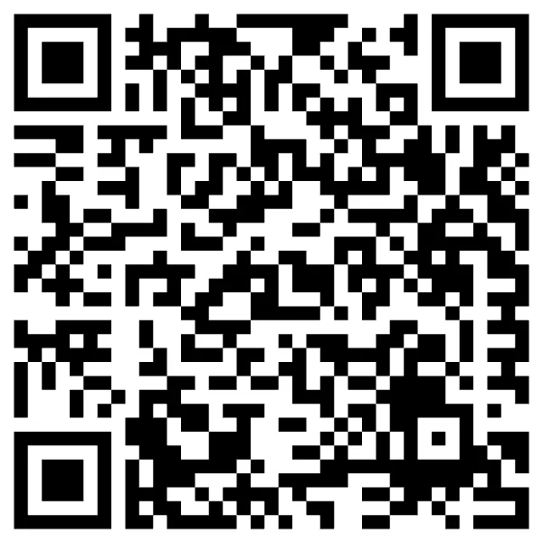 Black-and-white QR code on white background