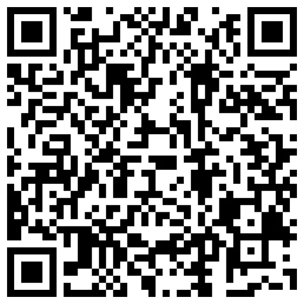 Black and white QR code graphic