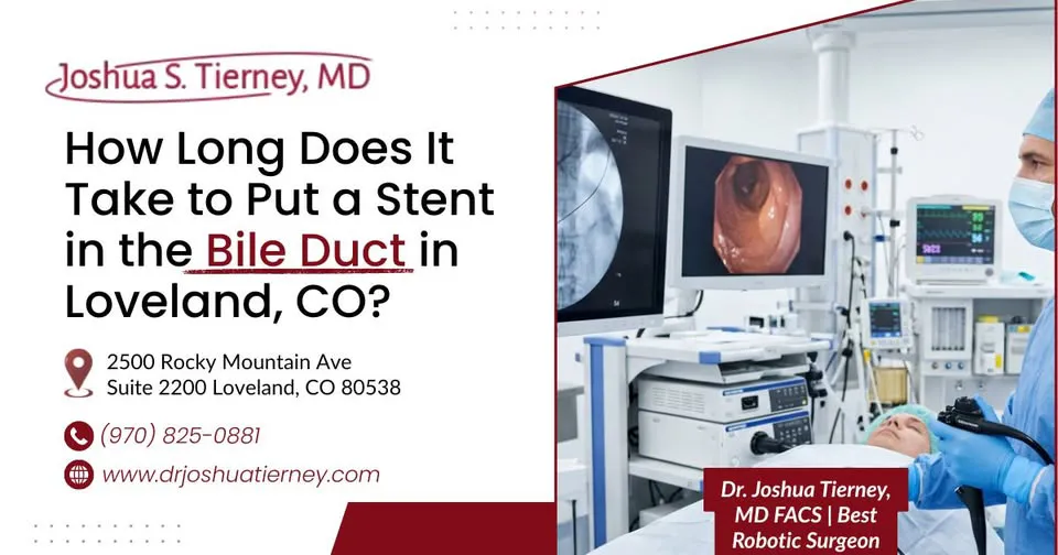 Bile duct stent procedure in hospital operating room